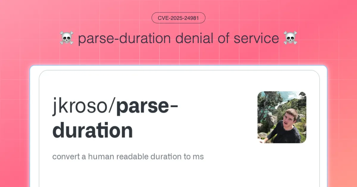 Regex Gone Wrong: How parse-duration npm Package Can Crash Your Node.js App