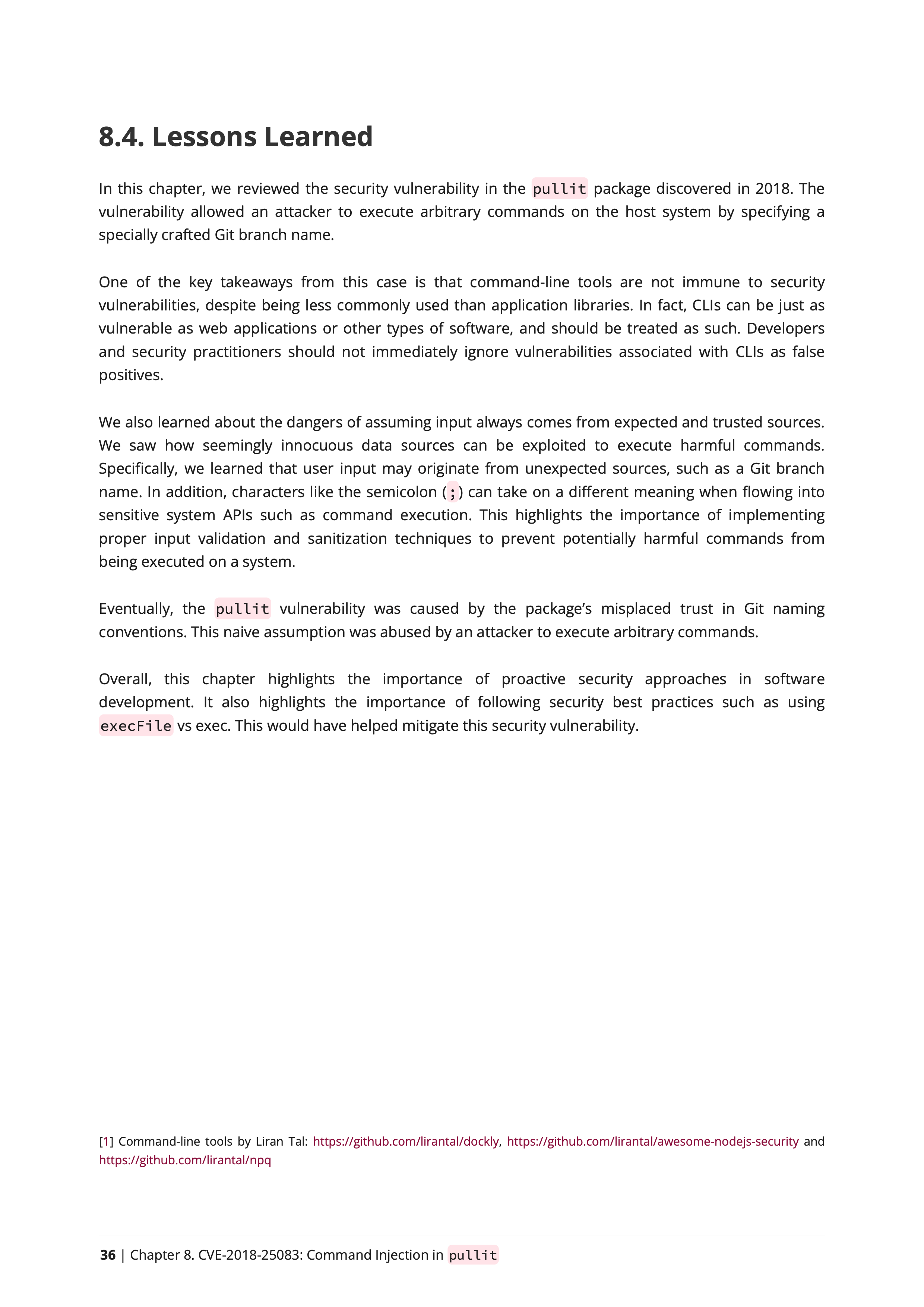 Command injection book lessons learned about command injection vulnerabilities