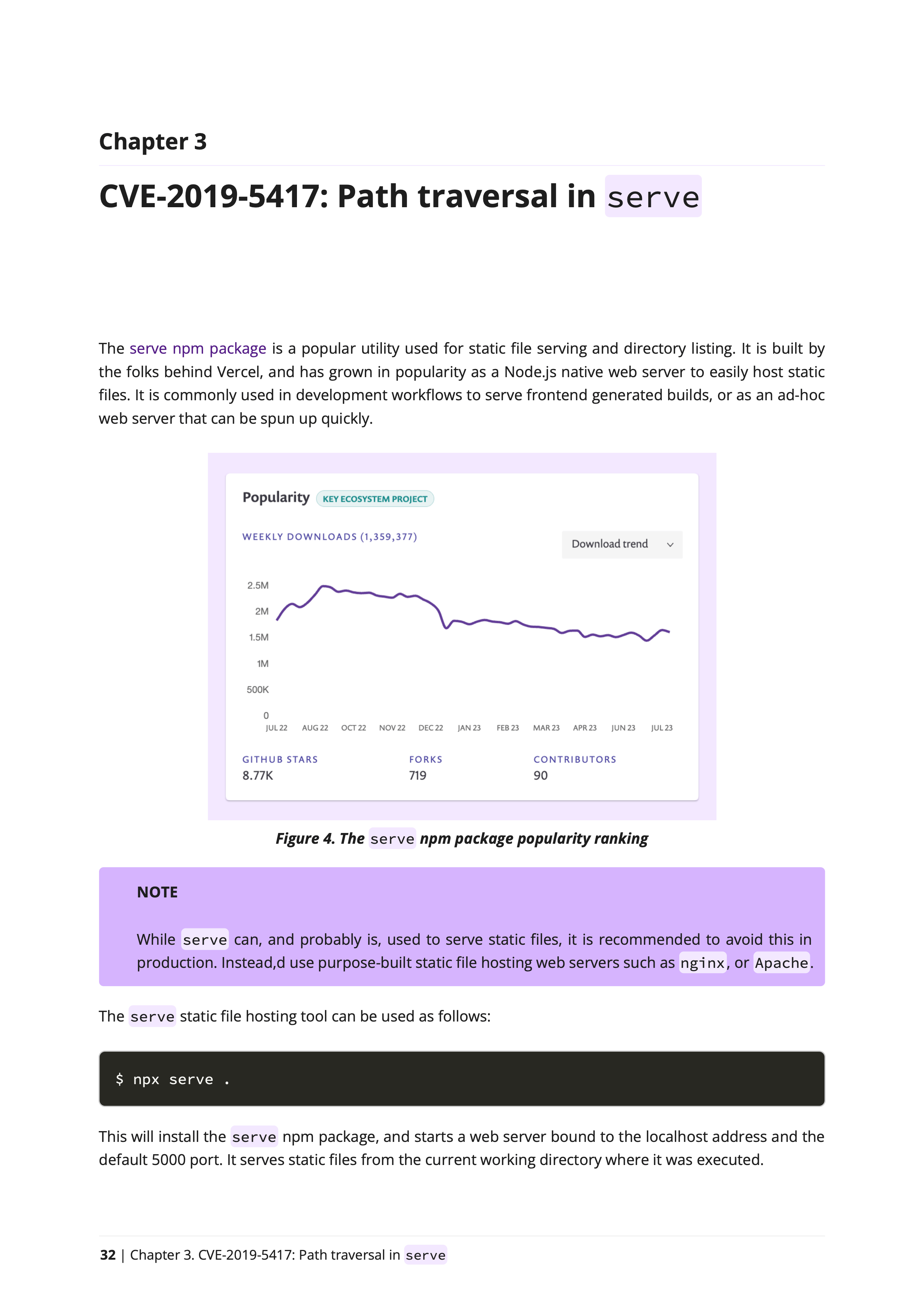 Path Traversal book vulnerability in serve npm package