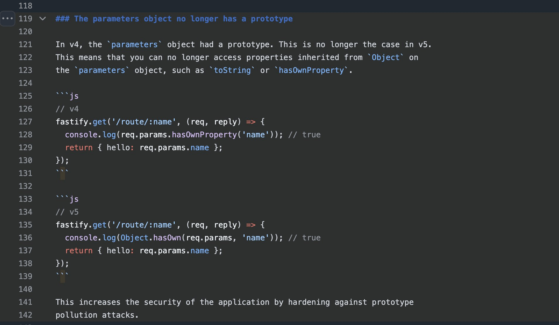 fastify 5 sets the http request's query parameters object to a null prototype